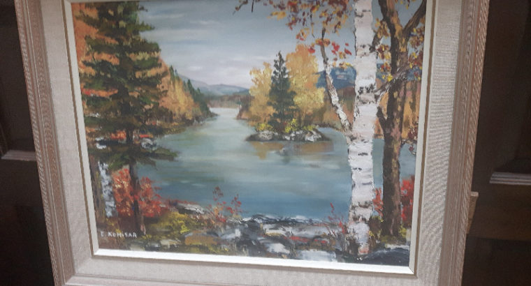Beautiful Landscape Painting signed and framed