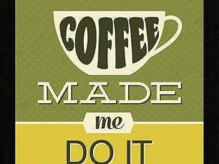 Naxart ‘Coffee Made Me Do it 1’ Framed Textual Art on Canvas Anniversary Sale (Up to 60% Off)