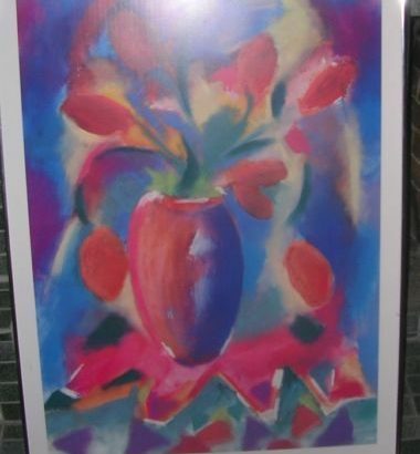 Large framed Flower Print