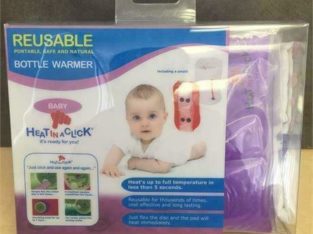 NEW, Reusable Heat in a Click Baby Bottle Warmer Pouch Included