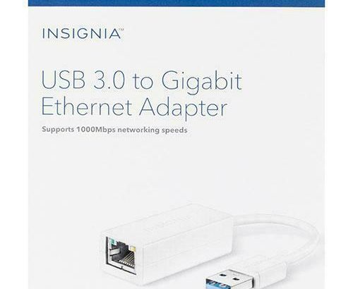Insignia NS-PU98635-C Portable USB 3.0 to RJ45 Ethernet Adapter