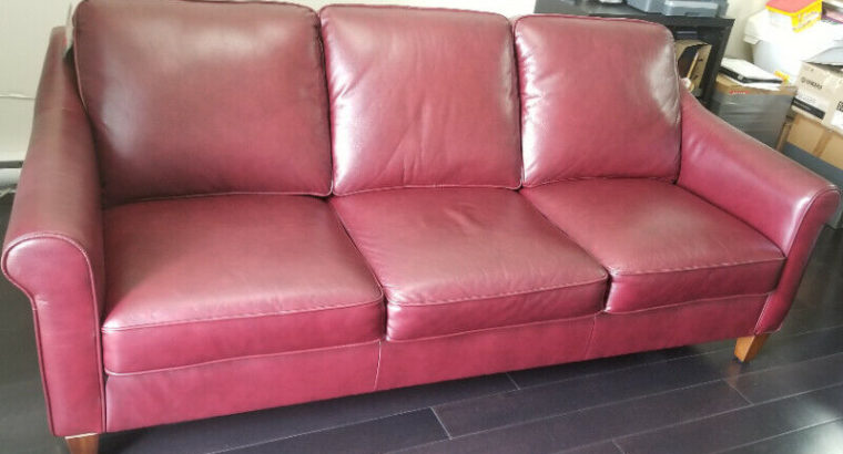 Red Leather Sofa