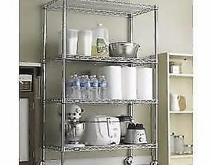 BRAND NEW WIRE SHELVES and SHELVING-Chrome and Black Coated–AMAZING DEALS!!