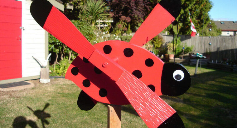 Handmade Ladybug Whirligig