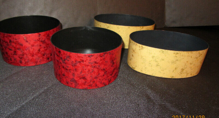 FLORAL CONTAINERS – 2 Gold and 2 Red NEW!