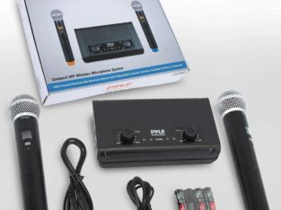 PYLE PDWM2850 2-Channel Compact UHF Dual Wireless Microphone System