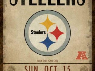 Pittsburgh Steelers Classic Ticket Canvas Print (New)