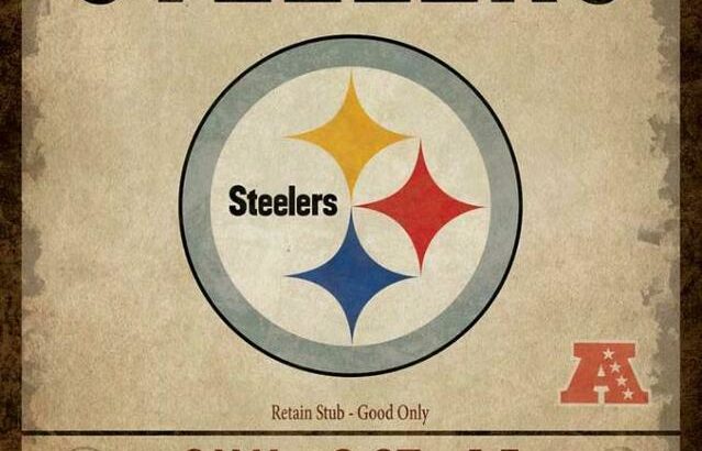 Pittsburgh Steelers Classic Ticket Canvas Print (New)