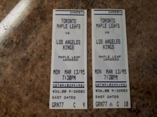 Gretzky Goals 808 & 816 Tickets – Kings vs Leafs – 1995