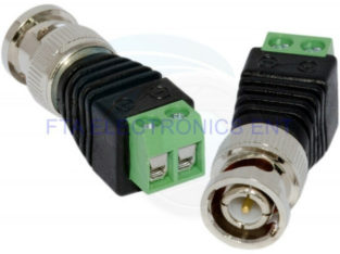 2Pcs ONLY CAT5 CCTV Coaxial Camera BNC Male Video Balun Connecto