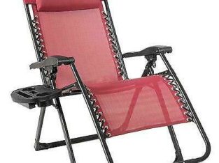 Freeport Park® Oversize Lounge Chair Patio Heavy Duty Folding Recliner-Beige