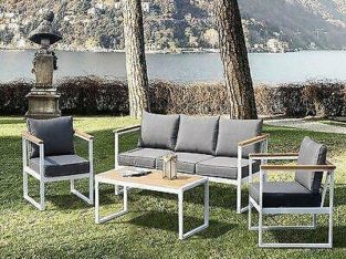 Latitude Run Patio Furniture 4 Piece Sectional Seating Group With Cushions