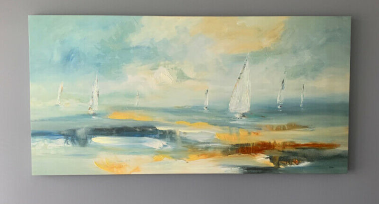 XL sailboat painting on canvas