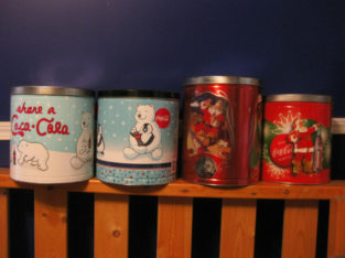 Coca Cola Christmas tins