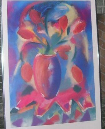 Large framed Flower Print