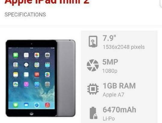 ITS FALLSALE!!! Apple iPad Mini 2 16GB New Charger & 90 Days Warranty!!!