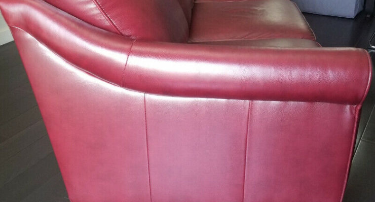 Red Leather Sofa