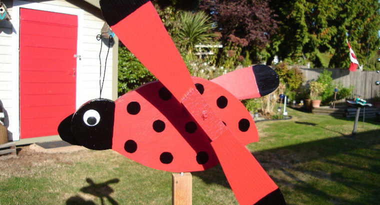 Handmade Ladybug Whirligig