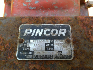 Vintage 1960’s? Pincor 2000 watt, gas powered generator with a 5