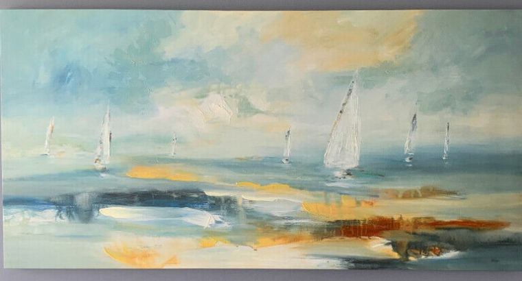 XL sailboat painting on canvas