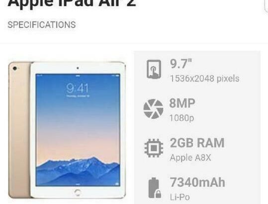 IT’S FALL TIME SALE !!! Apple iPad Air 2 64GB New Charger & 90 Days Warranty!!!
