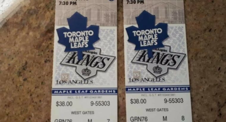 Gretzky Goals 808 & 816 Tickets – Kings vs Leafs – 1995