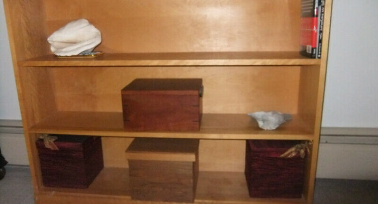 Clean-line Wood Bookcase 3-Shelf