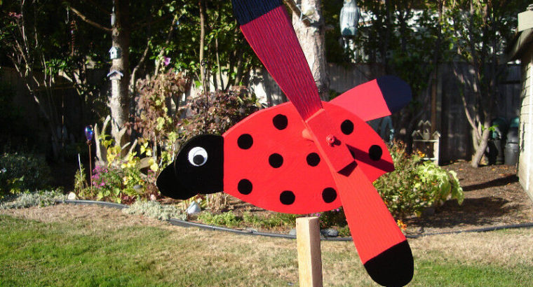 Handmade Ladybug Whirligig