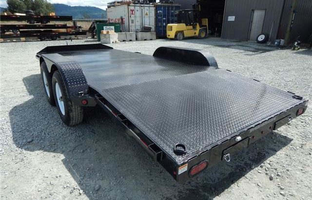 NEW 18′ 10,000lb STEEL DECK CAR FLATDECK TRAILER