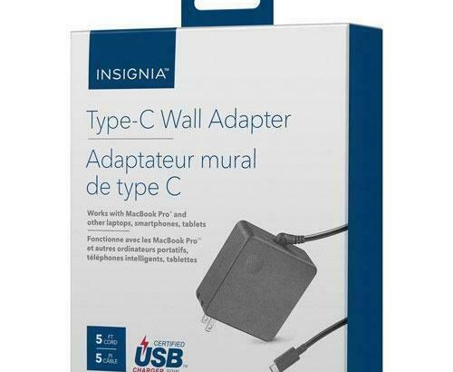 Insignia NS-PWLC908-C 90W USB Type-C Wall Charger Compatible with MacBook Pro (Open Box)