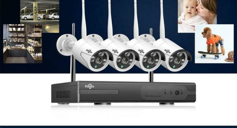Protect your Property !!! Hiseeu 3MP True Wireless WIFI CCTV System 8CH NVR Kit with Face Detection , Free Fast Shipping