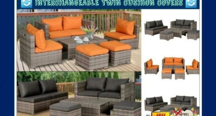 On Sale • 7Pc Wicker Patio Outdoor Garden Furniture Set Sofa Sectional