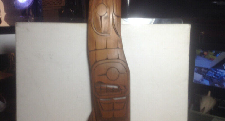 OLD CANADIAN NATIVE ARTIST WOODCARVER JIM YELTON