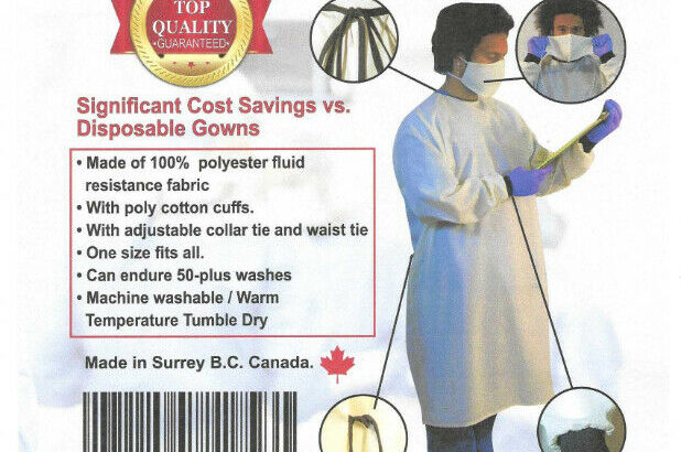 PPE – Re-useable & Washable Safety Masks & Isolation Gowns