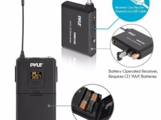 PYLE PDWM12UH Wireless Microphone System, Beltpack Transmitter w/Headset & Lavalier Mics