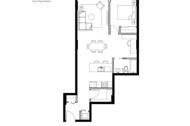 1 bedroom+ Den w/ storage apt incl Parking – 835 sq ft