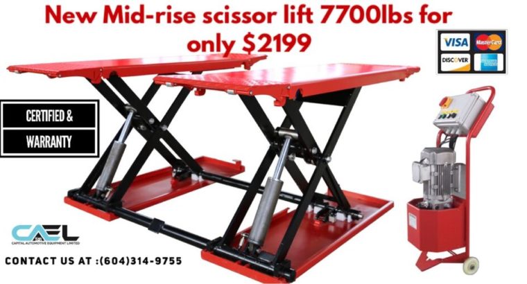 New mid rise scissor lift car truck lift hoist certified