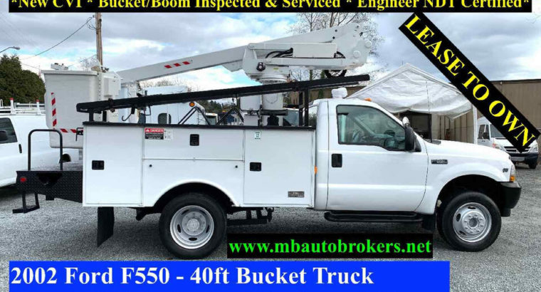 2002 FORD F550 – 40FT BUCKET TRUCK *ARTICULATED BOOM*GREAT PRICE