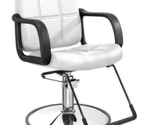 White Hydraulic Barber Chair Styling Salon Beauty Equipment – BRAND NEW – FREE SHIPPING