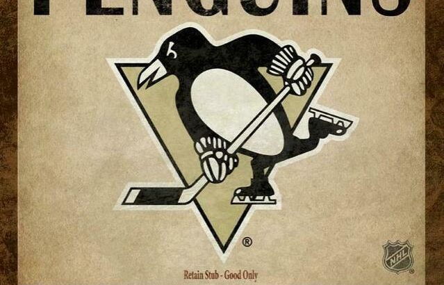 Pittsburgh Penguins Classic Ticket Framed Canvas Print (New)