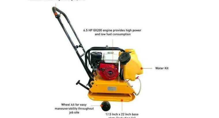 HOC – PLATE COMPACTOR PLATE TAMPER 14 17 18 INCH + WHEEL KIT + WATER KIT + FREE SHIPPING + 2 YEAR WARRANTY