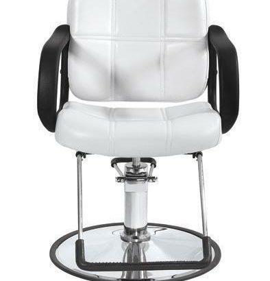 White Hydraulic Barber Chair Styling Salon Beauty Equipment – BRAND NEW – FREE SHIPPING