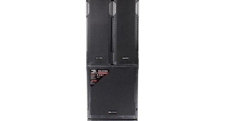 7 1/2 Feet Tall BLASTKING KXDIITP 4000 Watts Two 4 x 8 Tower Speaker with Two 18 Subwoofer System