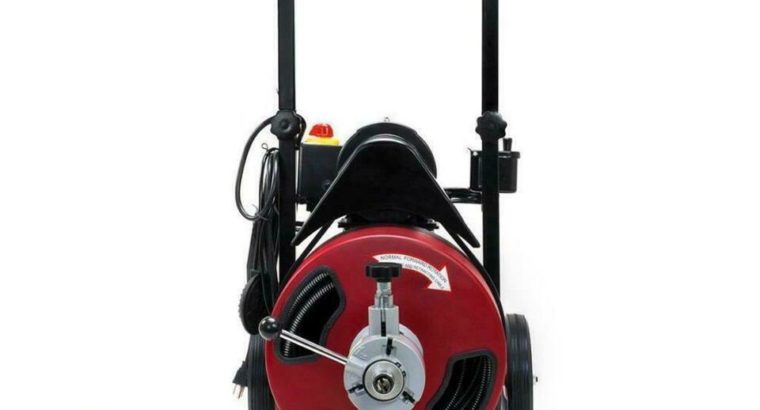 Commercial SEWER SNAKE drain cleaner 50 ft long 1/2 Four interchangeable heads – BRAND NEW – FREE SHIPPING $885.00