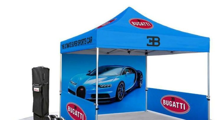 Premium Custom Printed Pop Up Canopy Tent, Banner Feather Flag, Table Cover for Trade Shows