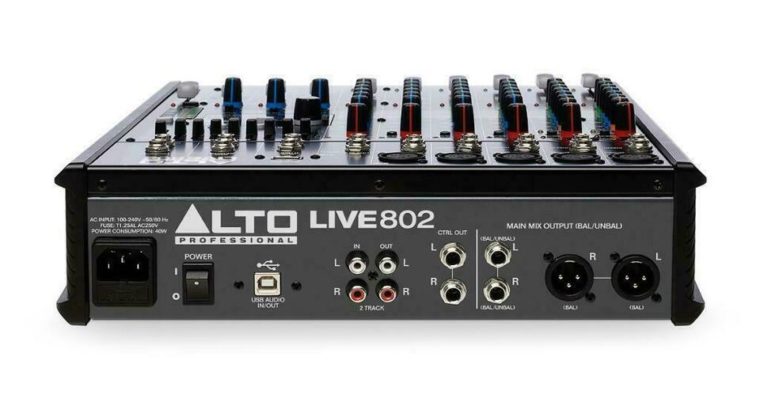 All New ALTO LIVE 802 Professional 8-Channel / 2-Bus Audio mixer with USB and 99 FX like ECHO, Reverb