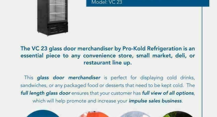 North American Single Door Glass Merchandiser Pro-kold VC23