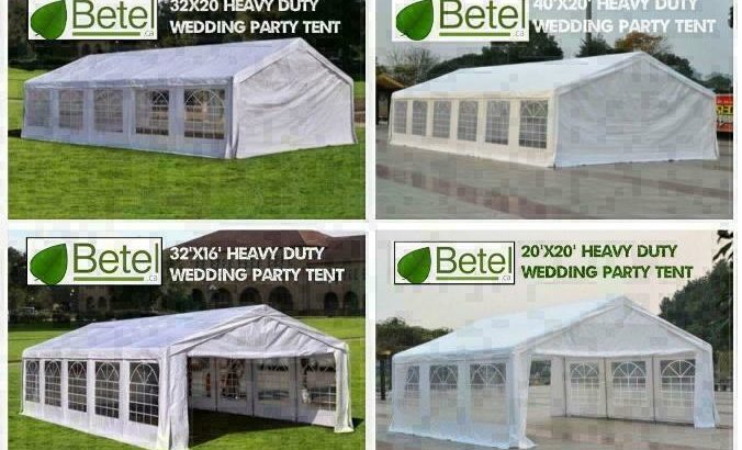 20×40 • 20×32 • 20×20 • 20×13 • 32×16 Premium Wedding Party Event Carport Tents for Sale from $434p