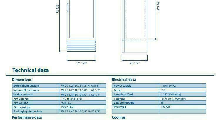 North American Single Door Glass Merchandiser Pro-kold VC23