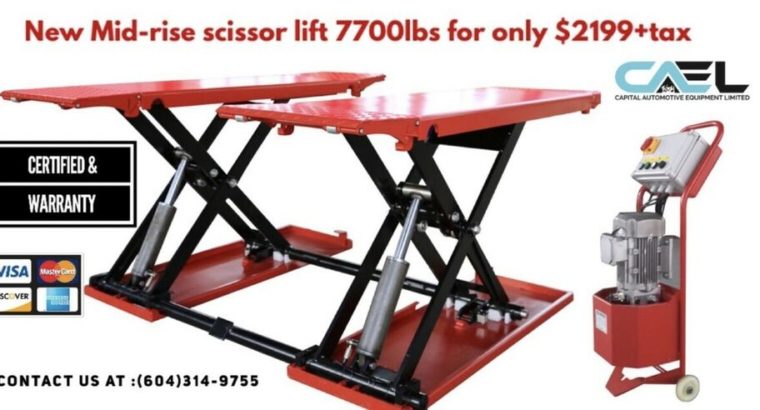 New portable Mid rise scissor lift certified & warranty